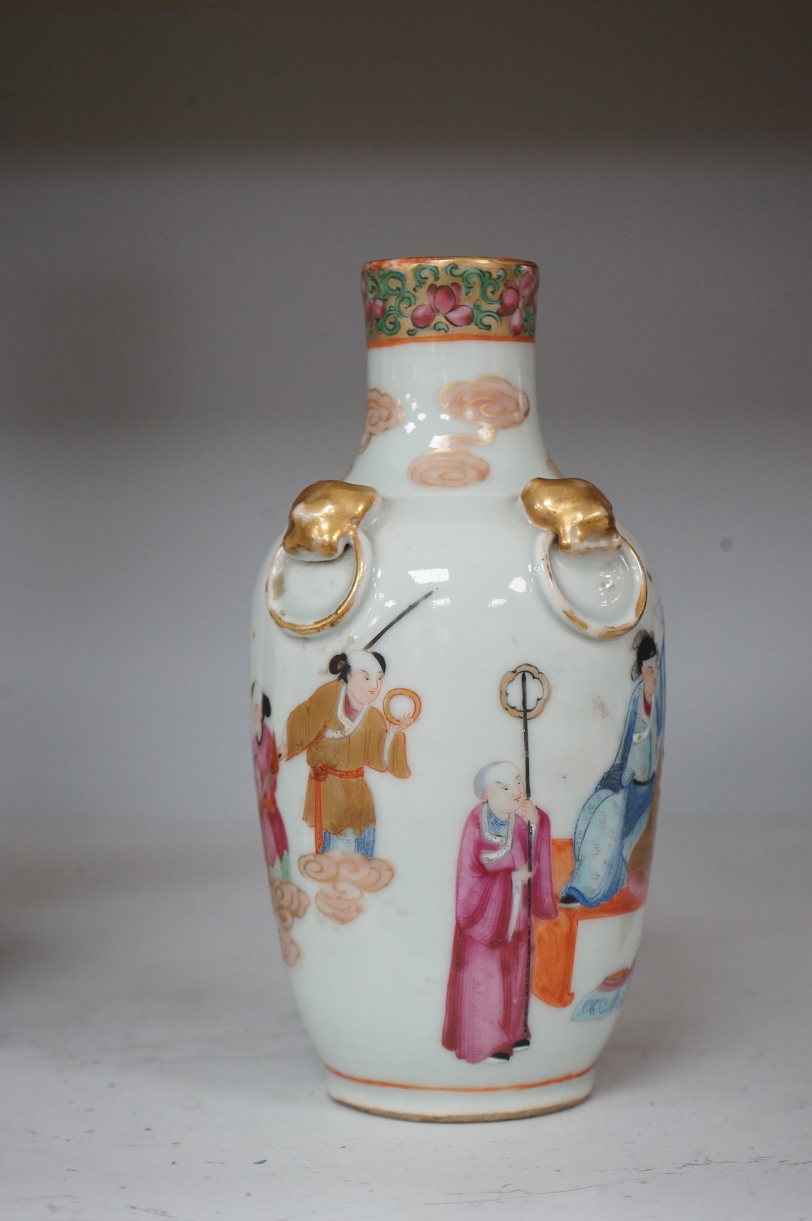 A 19th century Chinese famille rose small vase, 17cm high